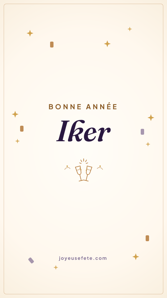 Image « Bonne année Iker » au format story
