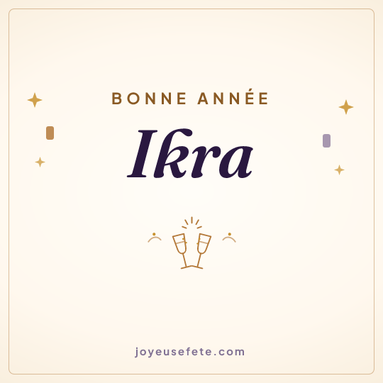 Image carrée « Bonne année Ikra » pour WhatsApp