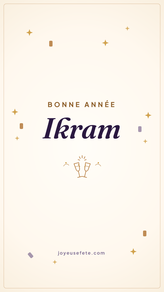 Image « Bonne année Ikram » au format story