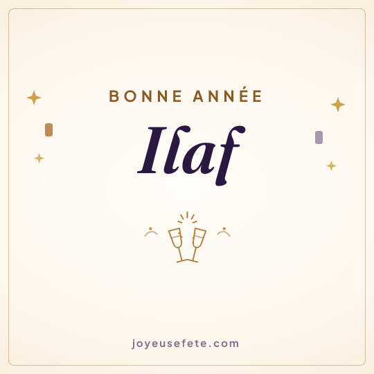 Image carrée « Bonne année Ilaf » pour WhatsApp