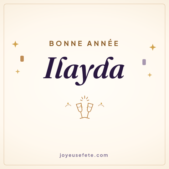Image carrée « Bonne année Ilayda » pour WhatsApp