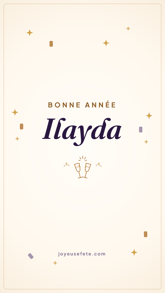 Image « Bonne année Ilayda » au format story