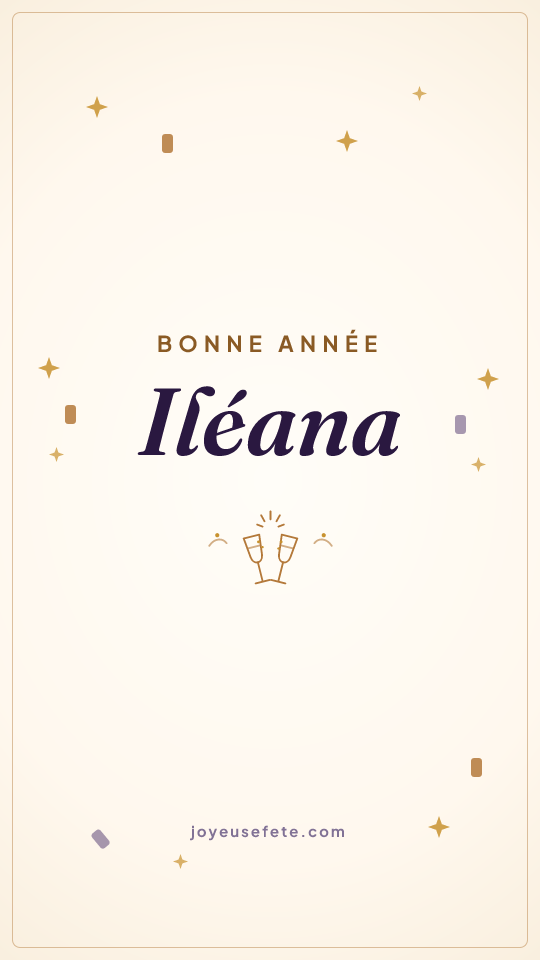 Image « Bonne année Iléana » au format story
