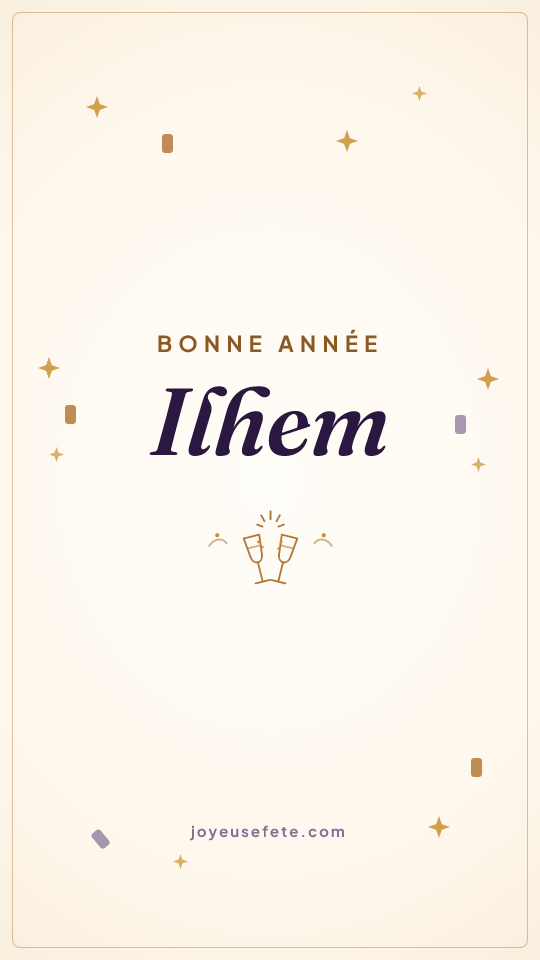 Image « Bonne année Ilhem » au format story