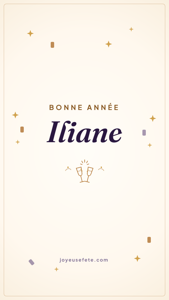 Image « Bonne année Iliane » au format story