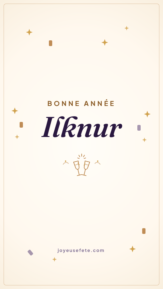 Image « Bonne année Ilknur » au format story