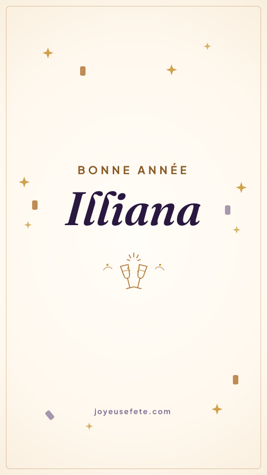 Image « Bonne année Illiana » au format story