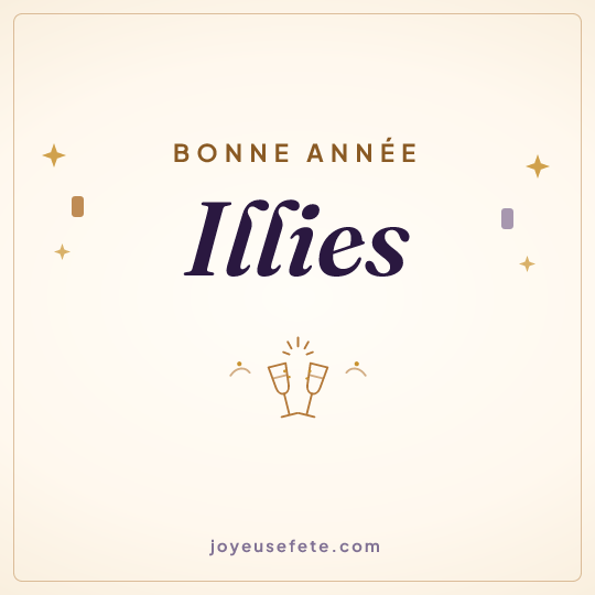 Image carrée « Bonne année Illies » pour WhatsApp
