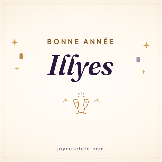 Image carrée « Bonne année Illyes » pour WhatsApp