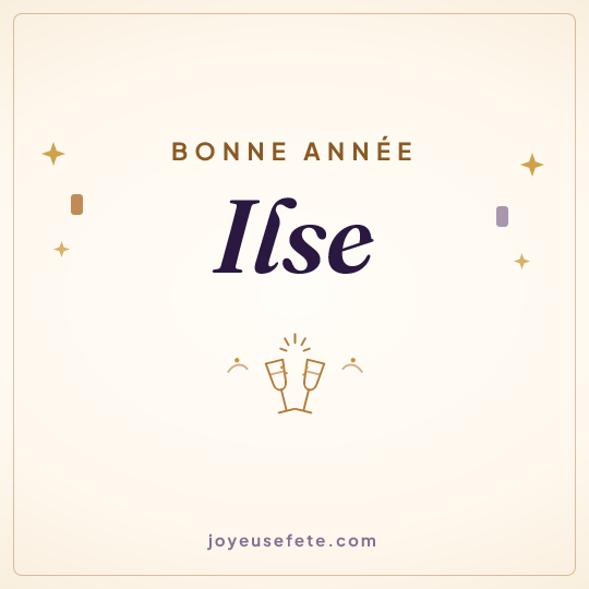 Image carrée « Bonne année Ilse » pour WhatsApp