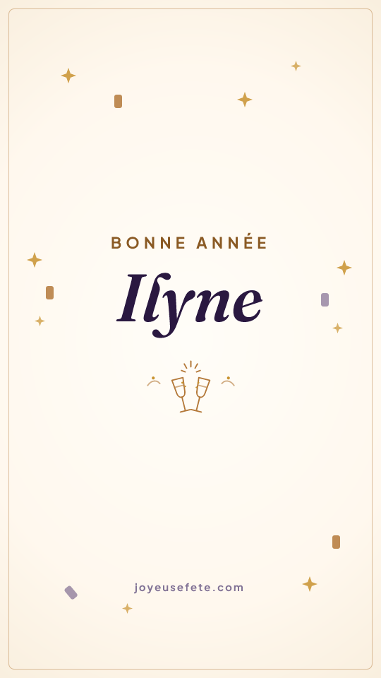 Image « Bonne année Ilyne » au format story