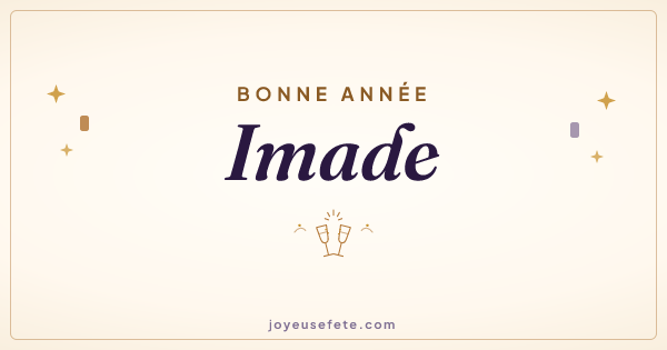 Image « Bonne année Imade » au format large