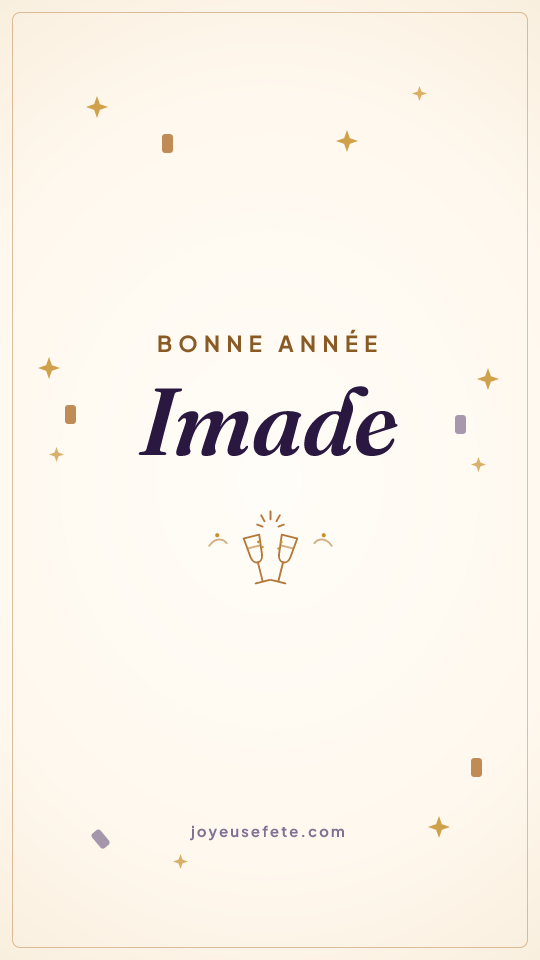 Image « Bonne année Imade » au format story