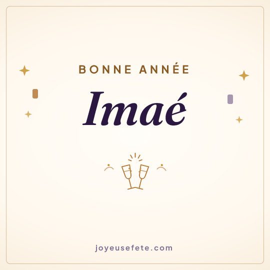 Image carrée « Bonne année Imaé » pour WhatsApp