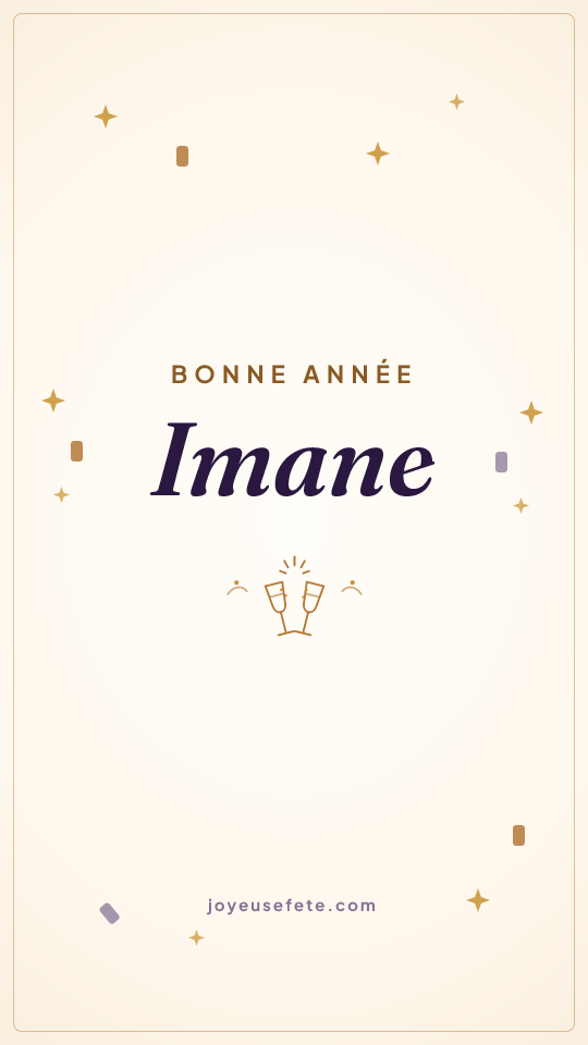 Image « Bonne année Imane » au format story
