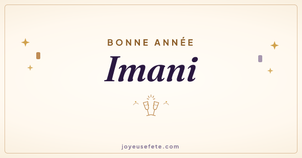 Image « Bonne année Imani » au format large