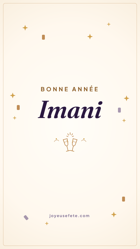 Image « Bonne année Imani » au format story
