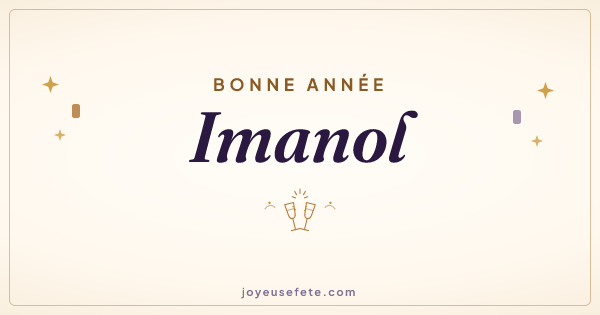 Image « Bonne année Imanol » au format large