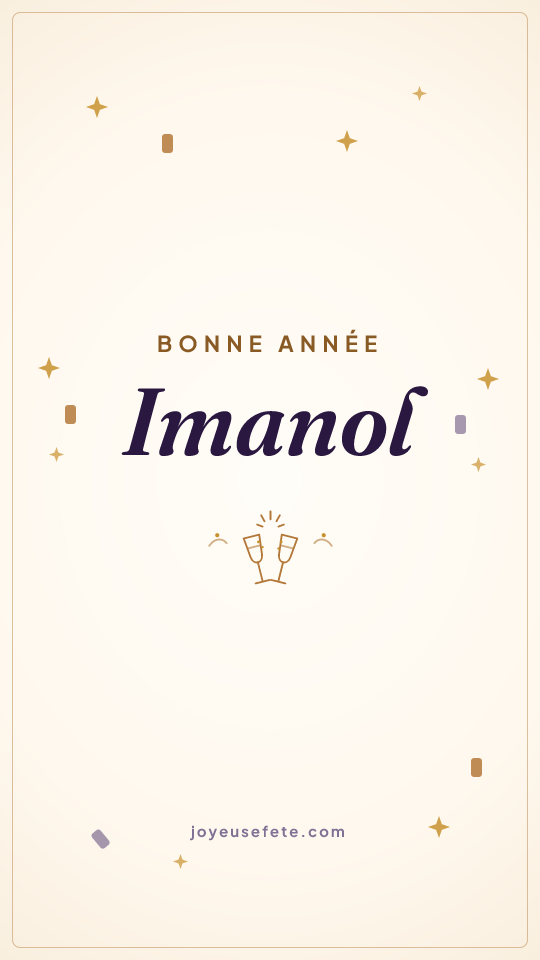 Image « Bonne année Imanol » au format story