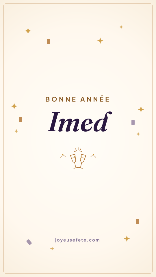 Image « Bonne année Imed » au format story