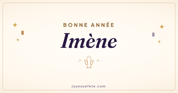 Image « Bonne année Imène » au format large