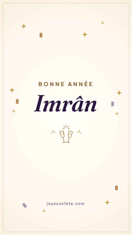 Image « Bonne année Imrân » au format story