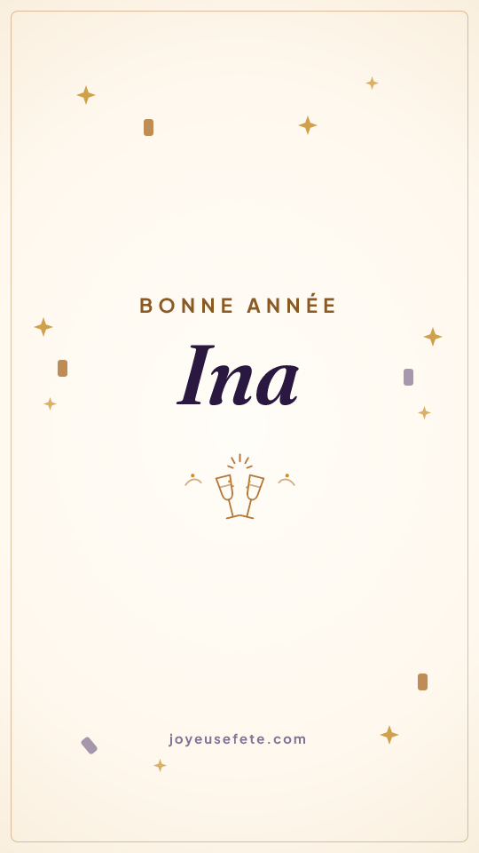 Image « Bonne année Ina » au format story