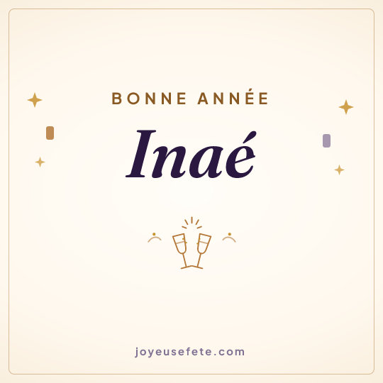 Image carrée « Bonne année Inaé » pour WhatsApp