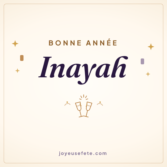 Image carrée « Bonne année Inayah » pour WhatsApp