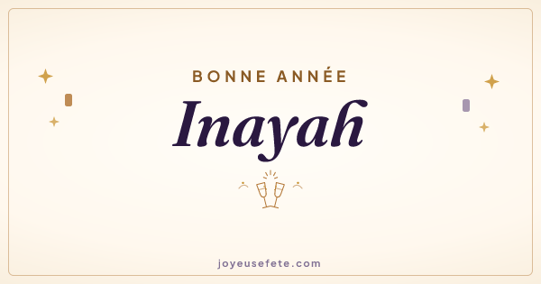 Image « Bonne année Inayah » au format large