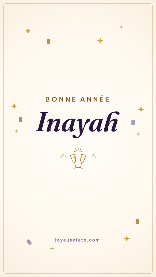 Image « Bonne année Inayah » au format story