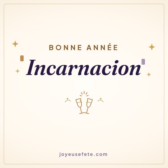 Image carrée « Bonne année Incarnacion » pour WhatsApp