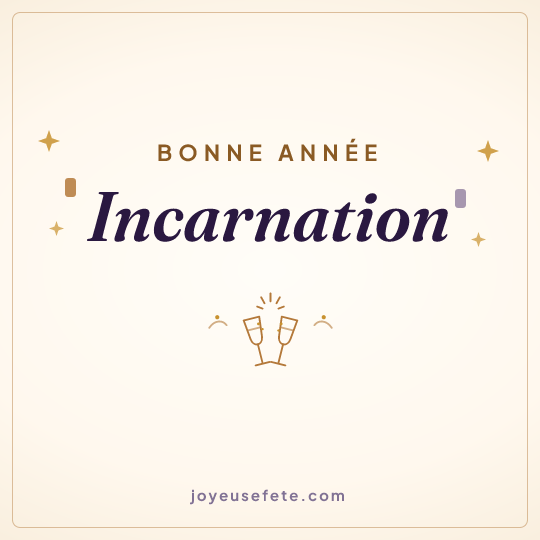 Image carrée « Bonne année Incarnation » pour WhatsApp