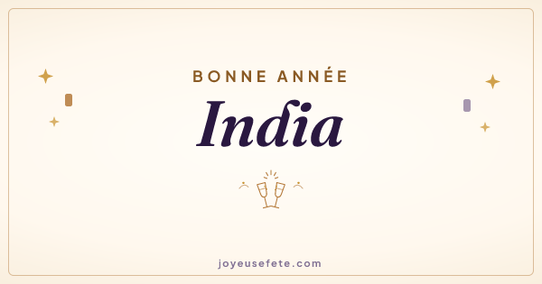 Image « Bonne année India » au format large