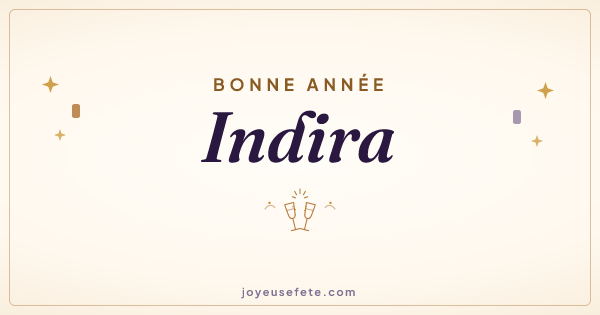 Image « Bonne année Indira » au format large