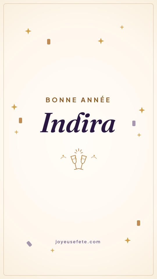 Image « Bonne année Indira » au format story