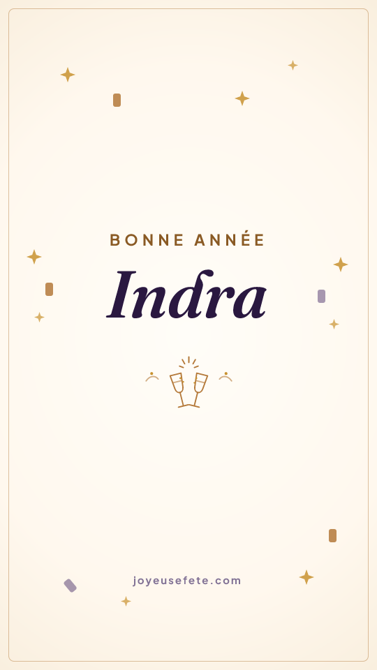 Image « Bonne année Indra » au format story