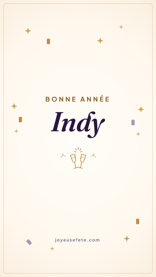Image « Bonne année Indy » au format story