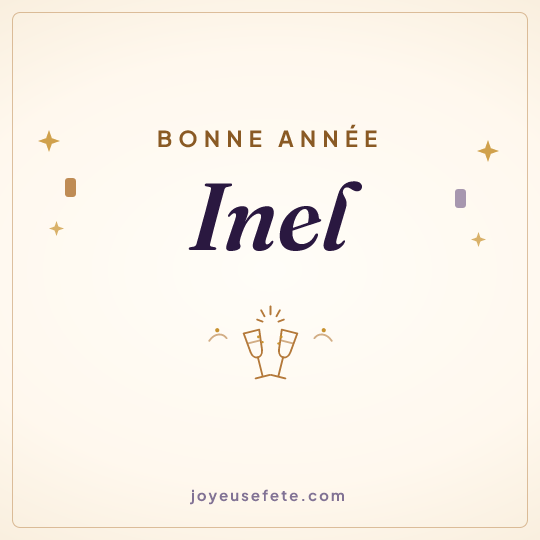 Image carrée « Bonne année Inel » pour WhatsApp
