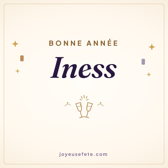 Image carrée « Bonne année Iness » pour WhatsApp