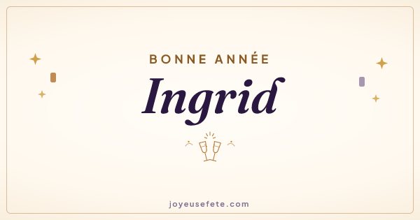Image « Bonne année Ingrid » au format large