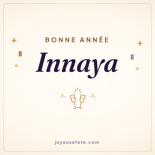 Image carrée « Bonne année Innaya » pour WhatsApp
