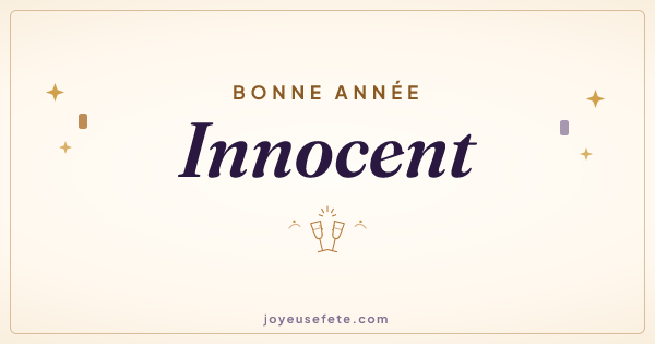 Image « Bonne année Innocent » au format large