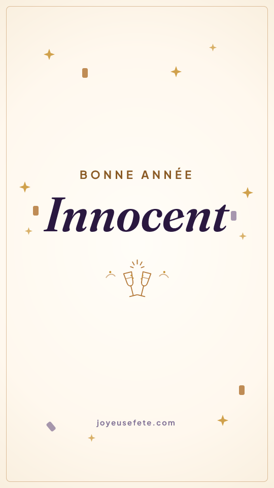 Image « Bonne année Innocent » au format story