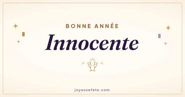 Image « Bonne année Innocente » au format large