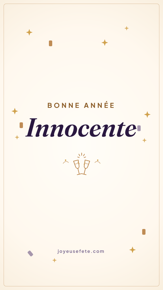 Image « Bonne année Innocente » au format story