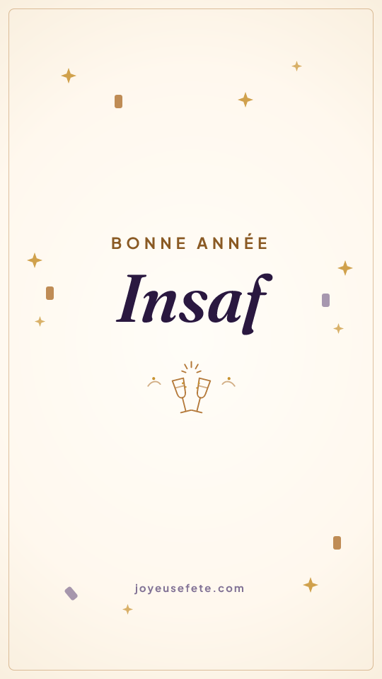 Image « Bonne année Insaf » au format story