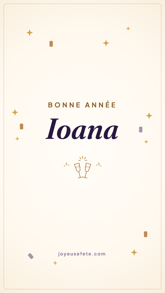 Image « Bonne année Ioana » au format story