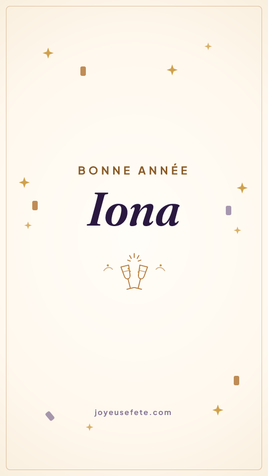 Image « Bonne année Iona » au format story