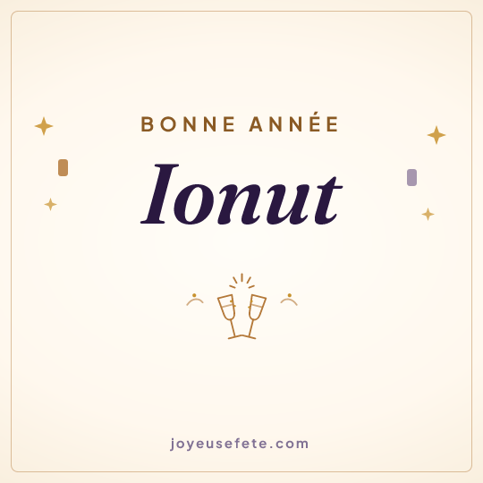 Image carrée « Bonne année Ionut » pour WhatsApp